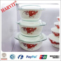 2.5L 1.5L 1L 3pcs Opal Glass Bowl Set / Casserole Set / Opal Verrerie Four et micro-ondes Safe Food Containers